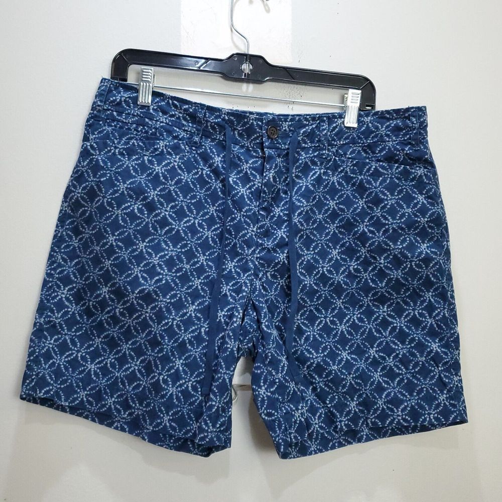 Lauren Ralph Lauren Womens Blue White Bermunda Drawstring Shorts Size 10‎ Chino